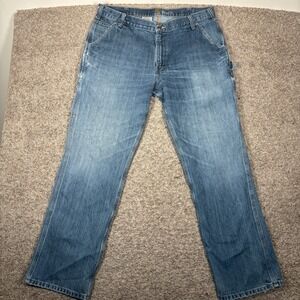 Carhartt Jeans Men's 36x31 (Tag 38x32) Blue Denim Carpenter Relaxed Fit 103327